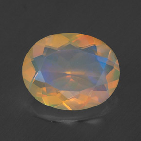 1.59カラットの天然マルチカラーオパール（10.3×8.3 mm・オーバルカット）