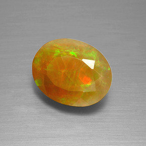 1.51カラットの天然マルチカラーオパール（10.2×8.1 mm・オーバルカット）