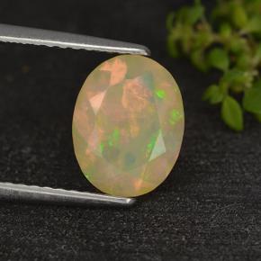 1.14カラットの天然マルチカラーオパール（9.4×7.3 mm・オーバルカット）