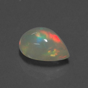 1.80カラットの天然マルチカラーオパール（10.8×7.7 mm・洋梨の形）