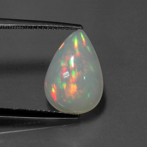 3.12カラットの天然マルチカラーオパール（14.5×10 mm・透明）