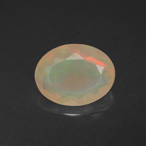 2.30カラットの天然マルチカラーオパール（12.1×9.3 mm・透明）