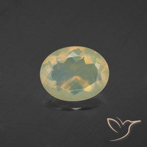 1.56ct 天然 マルチカラー オパール, 楕円形, 透明