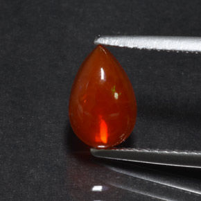 1.07カラットの天然マルチカラーオパール、洋梨の形、透明