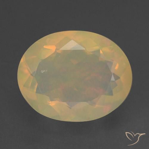 1.42ct 天然 マルチカラー オパール, 楕円形, 透明