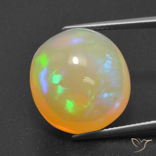 15.72ct 天然 マルチカラー オパール, 楕円形, 透明
