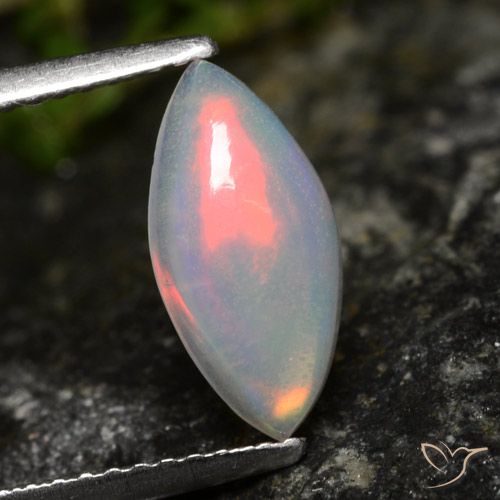 1.01ct 天然 マルチカラー オパール, マーキーズ, 透明