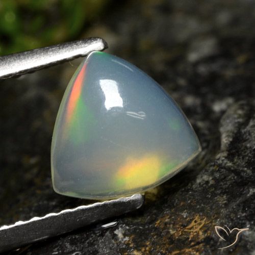 1.00ct 天然 マルチカラー オパール, トリリオン, 透明