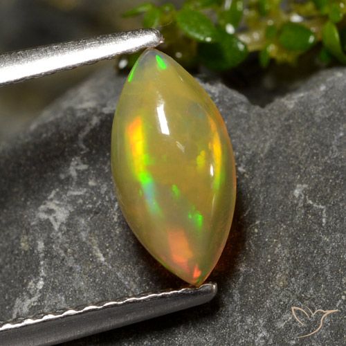 0.72ct 天然 マルチカラー オパール, マーキーズ, 透明