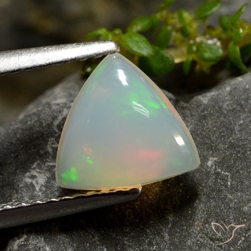 0.85ct 天然 マルチカラー オパール, トリリオン, 透明