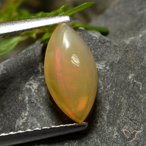 0.95ct 天然 マルチカラー オパール, マーキーズ, 透明