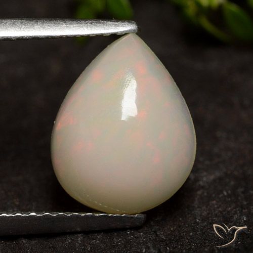 1.73ct 天然 マルチカラー オパール, 洋梨の形, 半透明