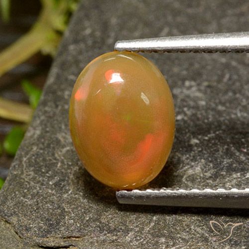 0.93ct 天然 マルチカラー オパール, 楕円形, 透明, Photo A