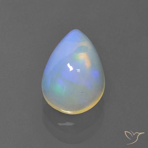 1.86ct 天然 マルチカラー オパール, 洋梨の形, 透明