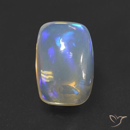 3.39ct 天然 マルチカラー オパール, クッション, 透明