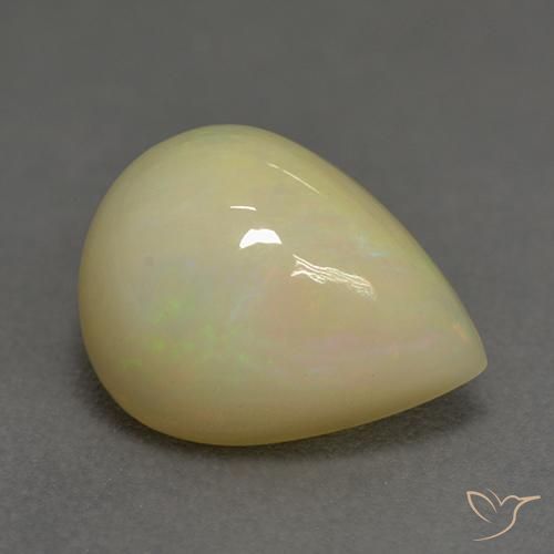 1.58ct 天然 マルチカラー オパール, 洋梨の形, 半透明