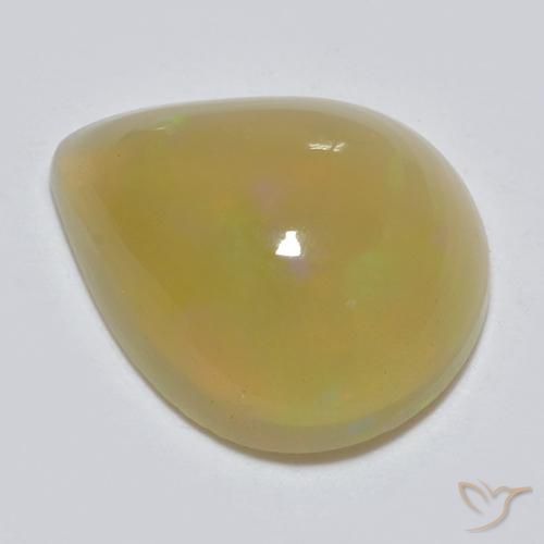 1.51ct 天然 マルチカラー オパール, 洋梨の形, 半透明