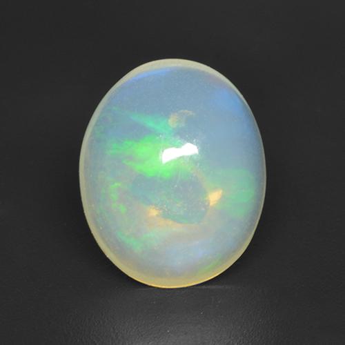 1.86ct 天然 マルチカラー オパール, 楕円形, 透明