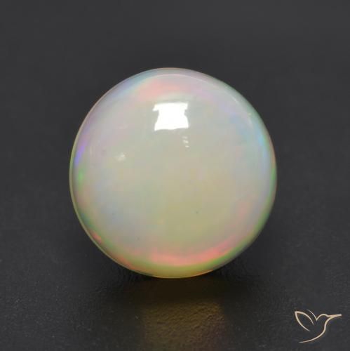 1.15ct 天然 マルチカラー オパール, ラウンド, 透明