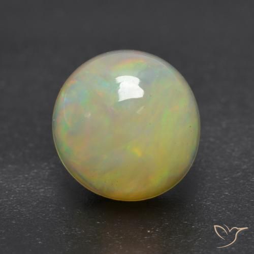 0.94ct 天然 マルチカラー オパール, ラウンド, 透明