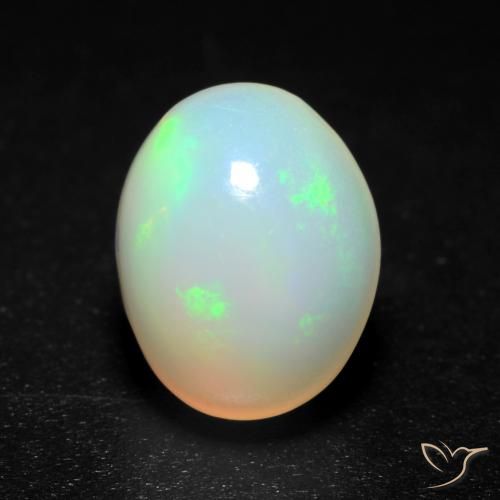 1.38ct 天然 マルチカラー オパール, 楕円形, 半透明, Photo A