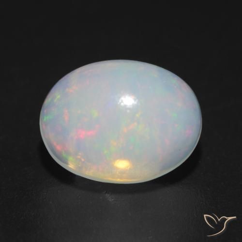 1.22ct 天然 マルチカラー オパール, 楕円形, 透明