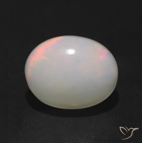 0.98ct 天然 マルチカラー オパール, 楕円形, 半透明