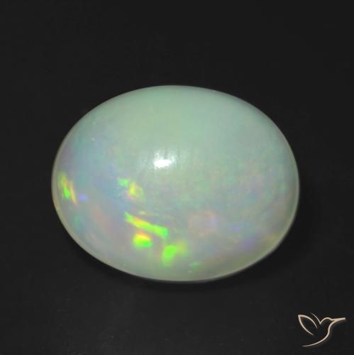 1.88ct 天然 マルチカラー オパール, 楕円形, 半透明