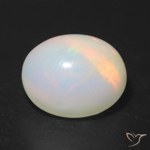 1.41ct 天然 マルチカラー オパール, 楕円形, 半透明