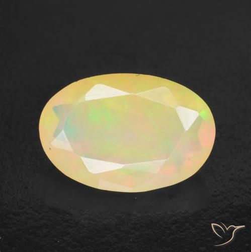 1.49ct 天然 マルチカラー オパール, 楕円形, 半透明