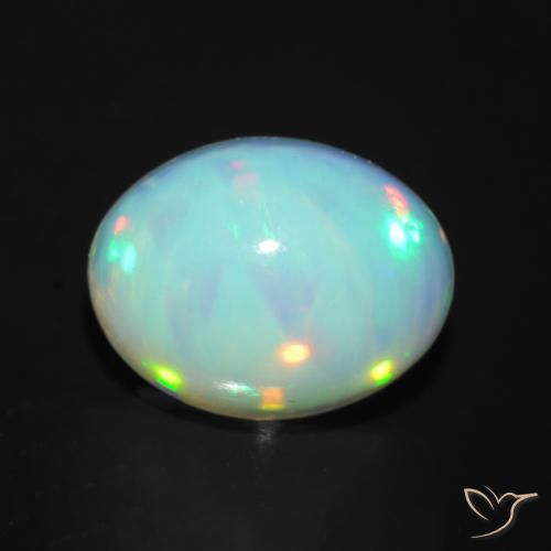 1.34ct 天然 マルチカラー オパール, 楕円形, 透明