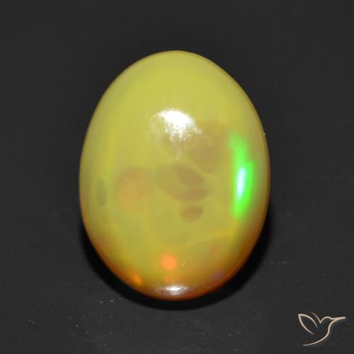 1.14ct 天然 マルチカラー オパール, 楕円形, 半透明