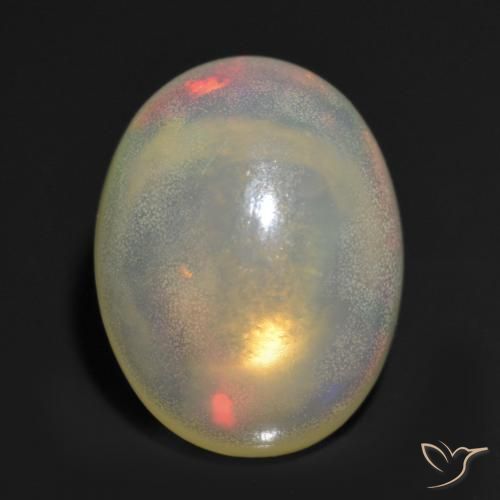 1.16ct 天然 マルチカラー オパール, 楕円形, 透明