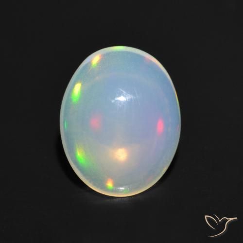 1.05ct 天然 マルチカラー オパール, 楕円形, 透明