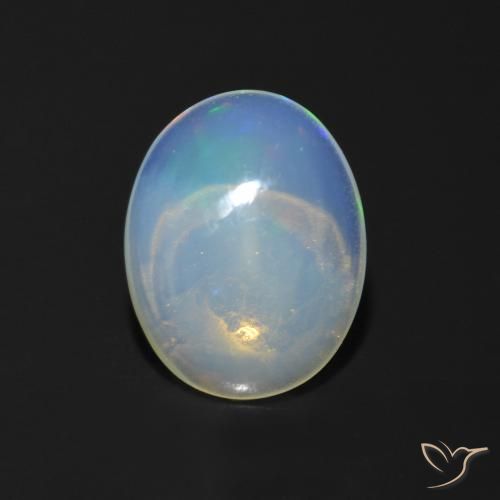 0.93ct 天然 マルチカラー オパール, 楕円形, 透明