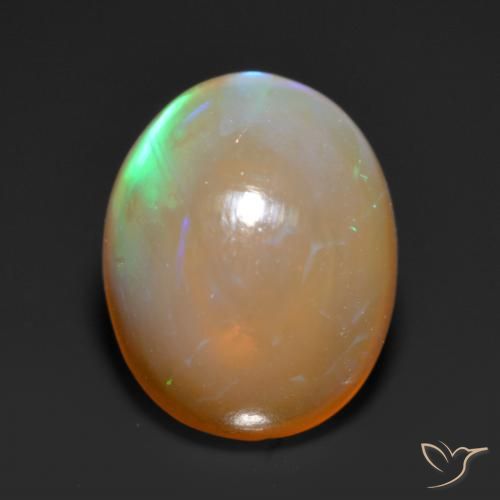 1.36ct 天然 マルチカラー オパール, 楕円形, 半透明