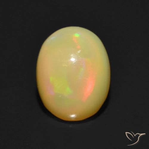 1.02ct 天然 マルチカラー オパール, 楕円形, 半透明