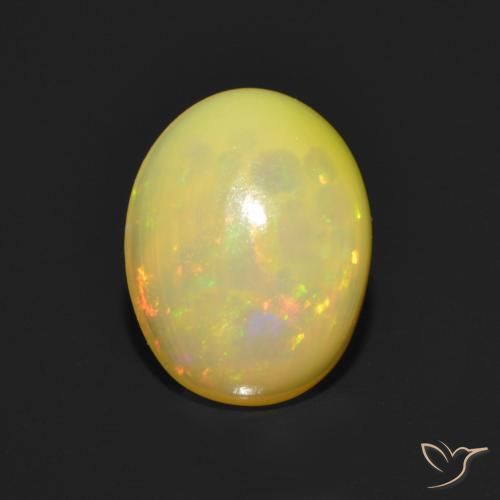 1.15ct 天然 マルチカラー オパール, 楕円形, 透明