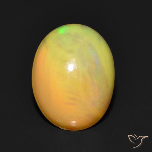 0.97ct 天然 マルチカラー オパール, 楕円形, 半透明