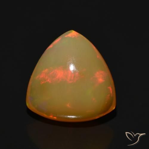 3.13カラットの天然マルチカラーオパール、トリリオン、半透明