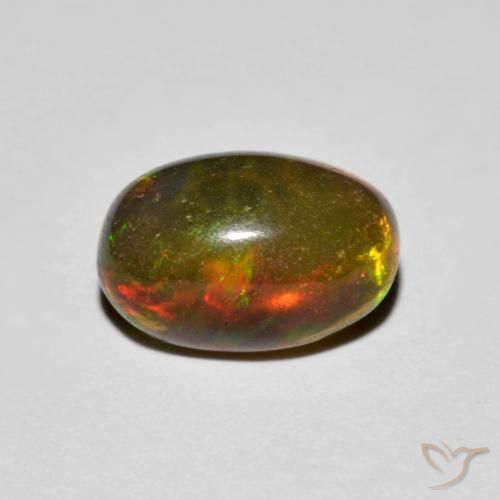 1.41ct 天然 マルチカラー オパール, 楕円形, 透明, Photo A