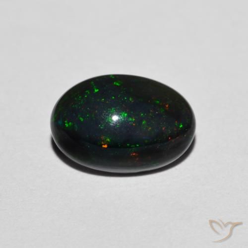 0.93ct 天然 マルチカラー オパール, 楕円形, 半透明