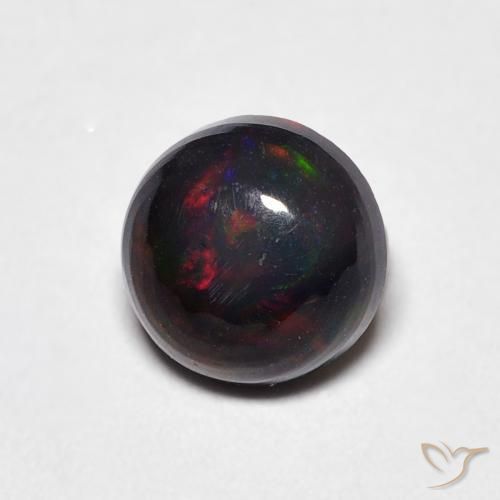 0.53ct 天然 マルチカラー オパール, ラウンド, オペーク