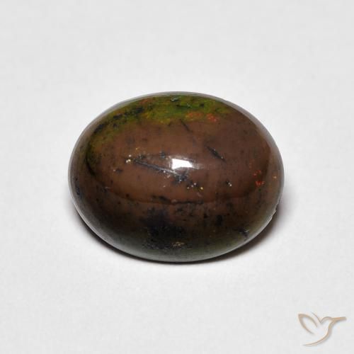 1.48ct 天然 マルチカラー オパール, 楕円形, オペーク