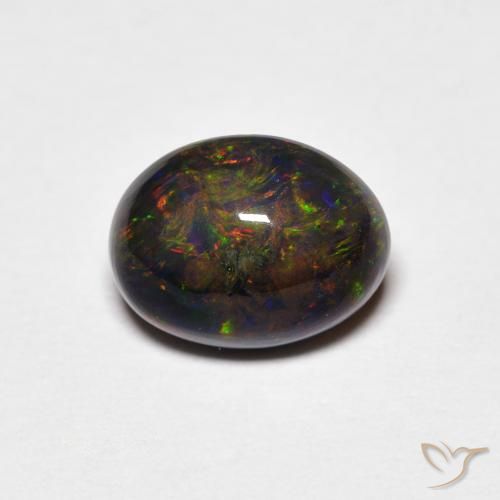 1.15ct 天然 マルチカラー オパール, 楕円形, オペーク
