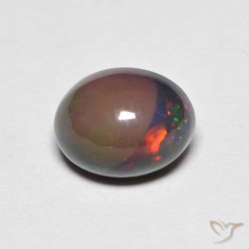 1.47ct 天然 マルチカラー オパール, 楕円形, オペーク