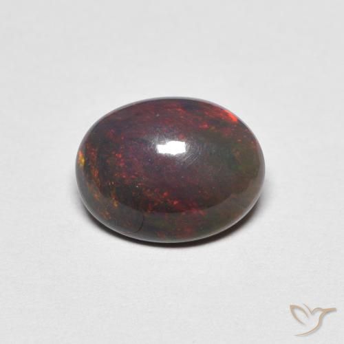 0.90ct 天然 マルチカラー オパール, 楕円形, オペーク