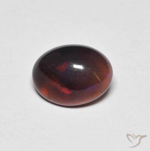 0.98ct 天然 マルチカラー オパール, 楕円形, オペーク