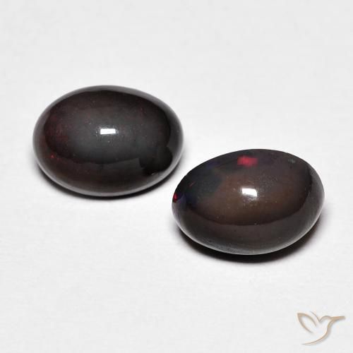 1.12ctw 天然 マルチカラー オパール, 楕円形, オペーク