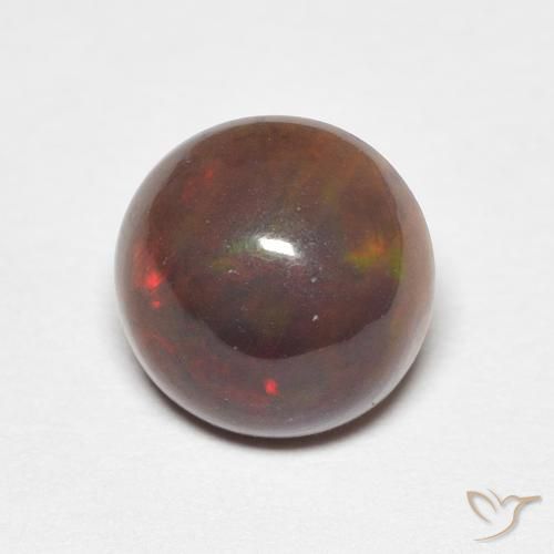1.22ct 天然 マルチカラー オパール, ラウンド, オペーク